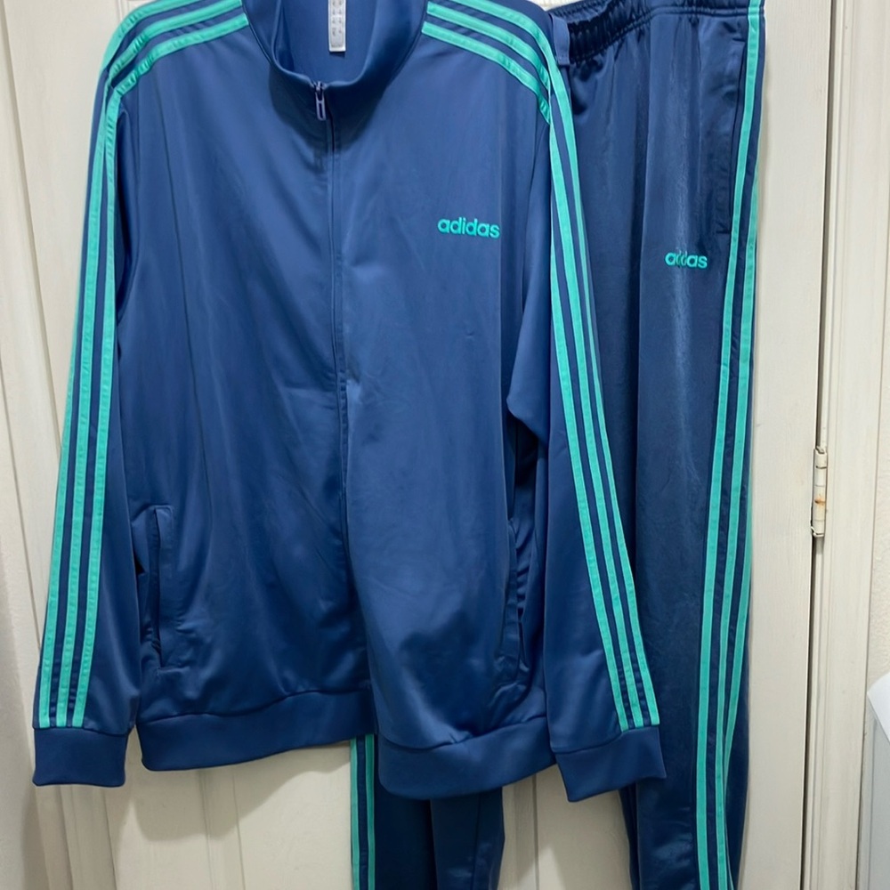 Adidas Essentials Tracksuit Jacket Joggers Primegreen 3 Stripes Tricot Sweatsuit
